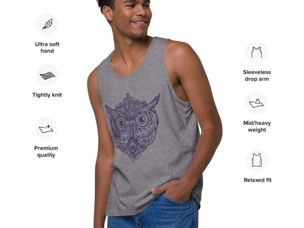 Búho, playera sin mangas hombre - Image 3