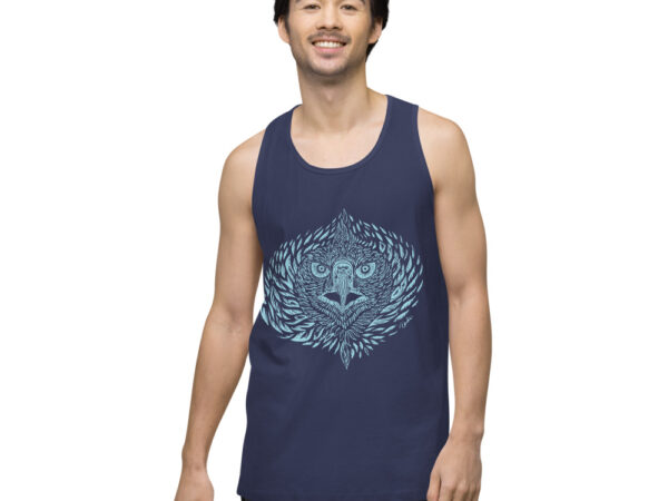 Águila azul, playera sin mangas hombre - Image 4