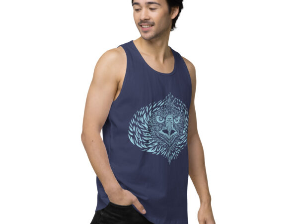 Águila azul, playera sin mangas hombre - Image 5