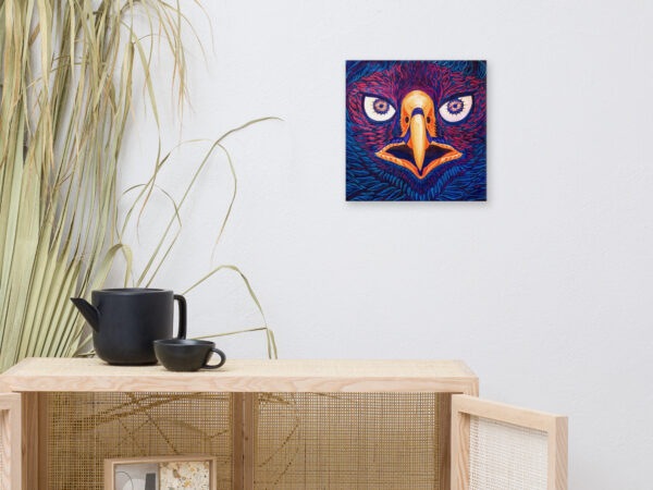 "Águila Cósmica". Lienzo 12x12 in.