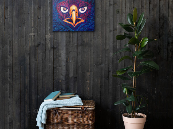 "Águila Cósmica". Lienzo 20x16 in.