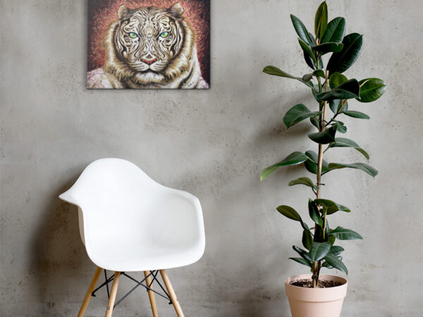 "Tigre de Agua". Lienzo 24x18 in. - Image 3