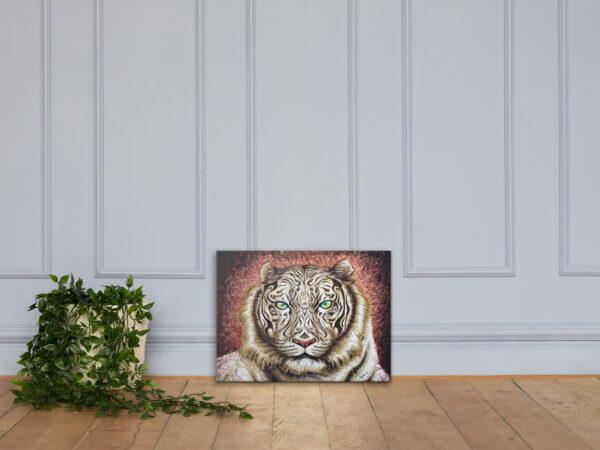 "Tigre de Agua". Lienzo 24x18 in. - Image 2