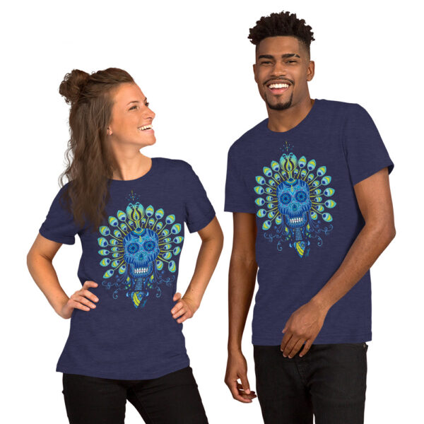 Calavera Pavo Real, playera hombre (unisex)
